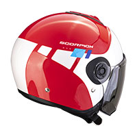 Casco Scorpion Exo City 2 Mall rojo blanco azul - 3