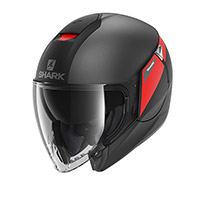 Casque Shark Citycruiser Karonn Mat Noir Rouge