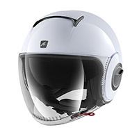 Casque SHARK NANO Blank blanc argent