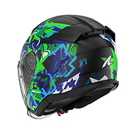 Shark Skwal ジェット プランツ マット ヘルメット グリーン ブルー - img 2