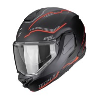 Casque Scorpion Exo Tech 2 Dash noir rouge mat