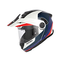 Casque Modulaire Acerbis Rider blanc bleu rouge