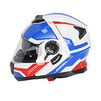 Acerbis Serel 2206 モジュラー ヘルメット ホワイト ブルー レッド - 3