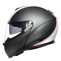 Casco AGV Sportmodular Cover gun metal blanco - 3