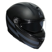 Agv Sportmodular Dark Refractive Helmet Carbon Black