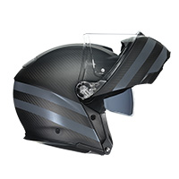 Casco AGV Sportmodular Dark Refractive negro carbón