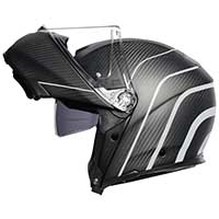 Agv Sportmodular Refractive Helmet Carbon Silver