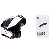 Kit Casco Agv Tourmodular Balance Bianco + Insyde