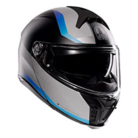 Casco Agv Tourmodular Stray Nero Opaco Grigio Blu