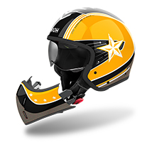 Casco Airoh J110 Command amarillo brillo