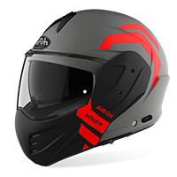 Casco Modular Airoh Mathisse Illusion naranja opaco - 2