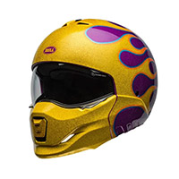 Bell Broozer Ece6 Ignite Helmet Purple Yellow