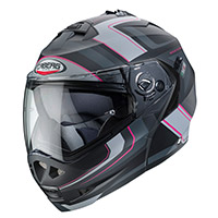 Caberg Duke2ツアーモジュラーヘルメットピンクシルバー