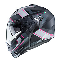 Caberg Duke2ツアーモジュラーヘルメットピンクシルバー - 3