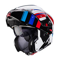 Casque Caberg Horus X Road blanc noir rouge bleu