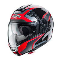 Casco Modulare Caberg Levo Sonar Rosso Argento