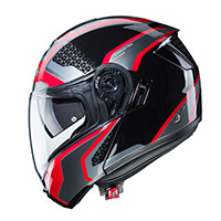 Casque Modulaire Caberg Levo Sonar rouge argent - 3