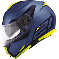 ジヴィ X.21スピリットヘルメット ブルーマットイエロー