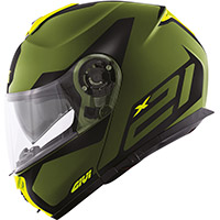 Givi X.21スピリットヘルメット グリーンマットイエロー
