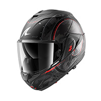 Shark Oxo Gang Mat Modular Helmet Black Red - img 2