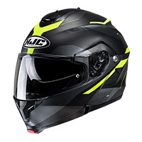 Casco Modulare Hjc C91 Karan Giallo Nero