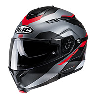 Casco Modulare Hjc C91 Karan Rosso Grigio