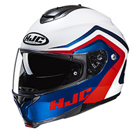 Casco Modular Hjc C91N Nepos blanco azul rojo