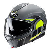 Hjc I100 Beis Modular Helmet Yellow Grey