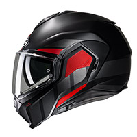 Hjc I100 Beis Modular Helmet Black Red - 2