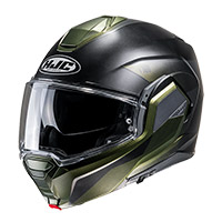 Casco Modulare Hjc I100 Beston Verde Titanio