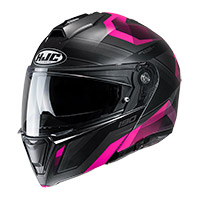 Casco Modulare Hjc I90 Lark Rosa Nero Donna