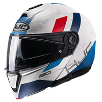 Casco modular Hjc I90 Syrex blanco azul