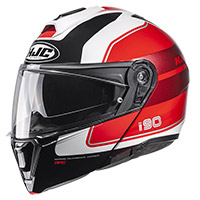 Hjc I90Wascoモジュラーヘルメットブラックレッド
