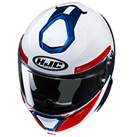 Casque Modulaire Hjc i91 Bina blanc rouge bleu - 2