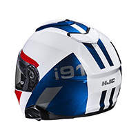 Hjc i91 Bina モジュラー ヘルメット ホワイト レッド ブルー - 3