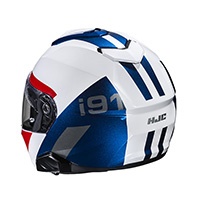 Casque Modulaire Hjc i91 Bina blanc rouge bleu - 3