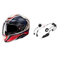 Hjc Rpha 91 Rafino Helmet Red Blue + Smart 11b