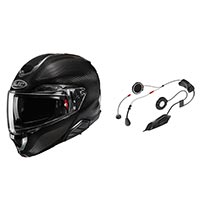 Hjc Rpha 91 Carbon Modular Helmet Black + Smart 11b