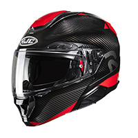 Hjc Rpha 91 Carbon Noela Modular Helmet Red