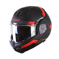 LS2 FF906 アドバント ベンド ヘルメット ブラック マット レッド