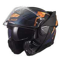 Casco Ls2 Ff910 Advant 2 Glide Nero Arancio Opaco