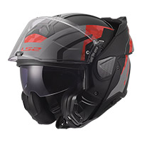 Casco Ls2 Ff910 Advant 2 Glide Grigio Rosso Opaco
