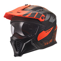 Casco LS2 OF606 Drifter Gas grigio arancio opaco