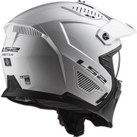 LS2FF606ドリフターソリッドヘルメットホワイト