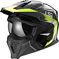 Casco Ls2 Of606 Drifter Triality Nero Giallo