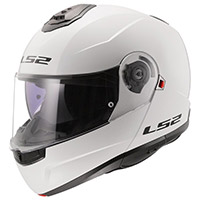 Ls2 Strobe 2 Solid Modular Helmet White