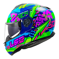Casco Modulare Ls2 Ff908 Strobe 2 Svent Blu Verde