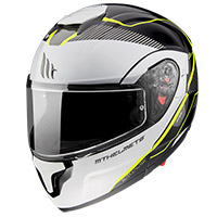 Casco modular Mt Helmets Atom Sv Opened B3 amarillo - 2