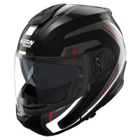 Casque Nolan N100.6 Radiante argent rouge mat