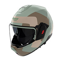 Nolan N120.1 Omocromo Helmet Green Grey Sand